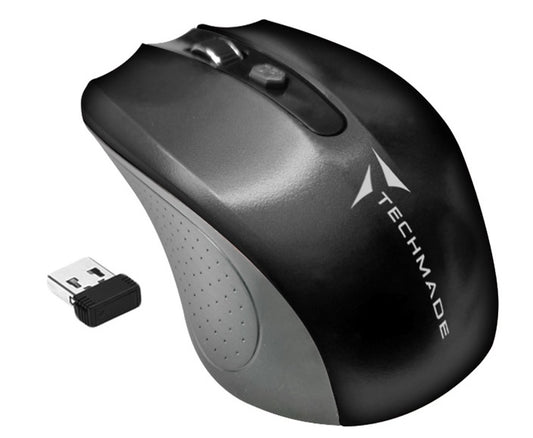 Techmade Mouse Ottico Wireless Usb Nero Tm-Xj30-Bk Ambidestro Windows