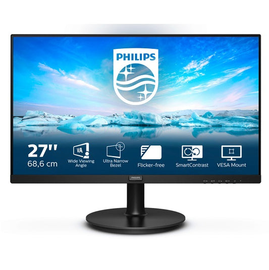 Philips Monitor 27" Full Hd Led Gaming V Line Nero Vga Hdmi 271V8La Pc Desktop