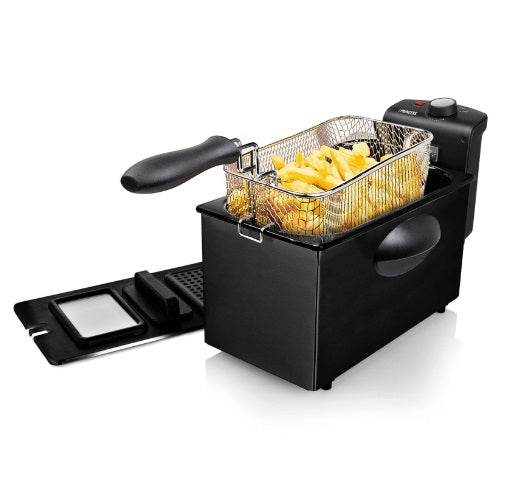 Princess Friggitrice A Olio 3Lt Acciaio Inox Nero 2000 W Contenitore Removibile