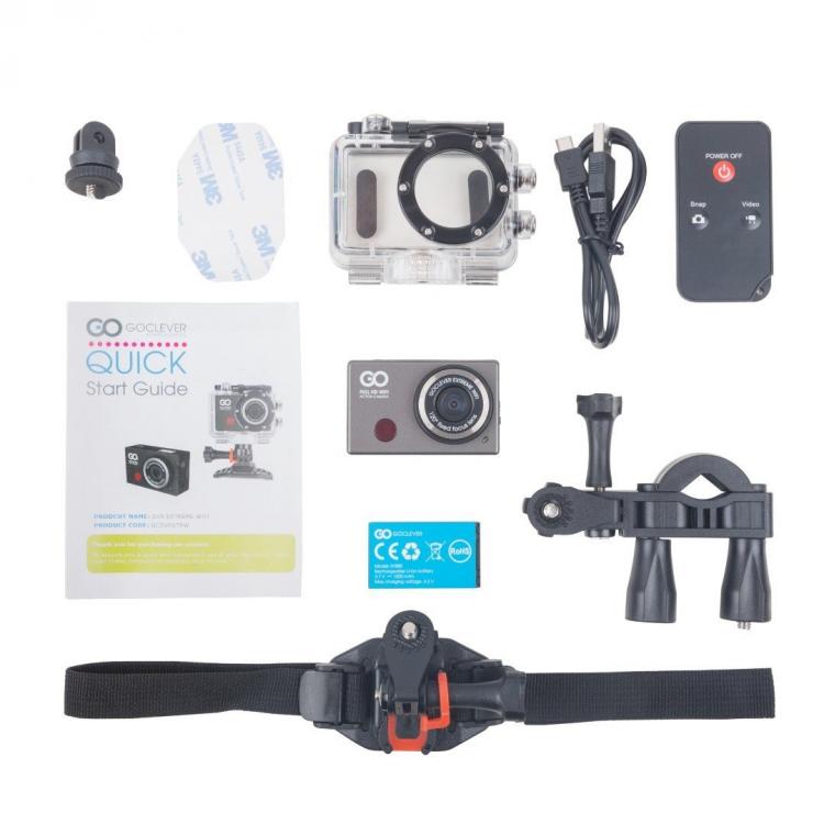 Goclever Action Camera Videocamera Tip Gopro Wifi Subacquea Casco Bici Dvr Sport