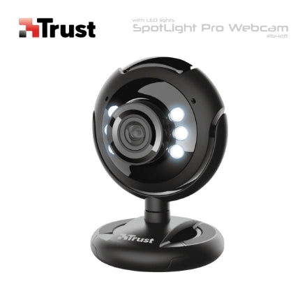 Webcam Trust Spotlight Con Microfono Interno E Luci Led Pc Desktop Skype Usb