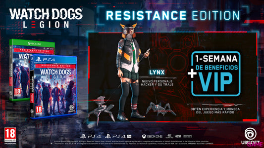 Watch Dogs Legion Resistance Edition Ps4 Videogioco Playstation 4 Italiano Ps5