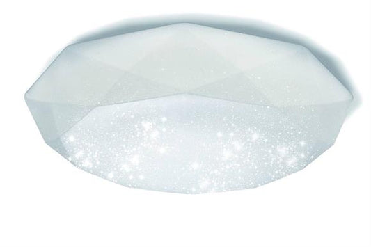 Plafoniera Led 24W Forma Diamante Effetto Cielo Stellato Brillantini Lampadario