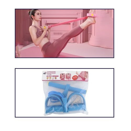 Elastico Fitness Estensore Per Esercizi Palestra Bodybuilding Pull Reducer Blu