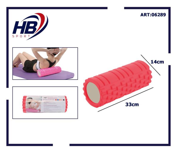 Foam Roller Rullo Massaggio 33X14Cm Cilindro Rigido Massaggiatore Yoga Pilates R