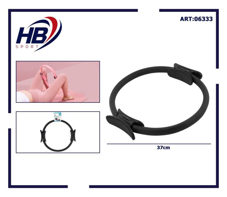 CERCHIO ANELLO PILATES RING MAGIC CIRCLE ATTREZZO FITNESS YOGA ACCESSORI - NERO