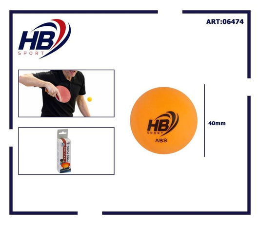Hb 3Pz Palline Ping Pong Abs Palle Tennis Da Tavolo Sport Allenamento Arancione