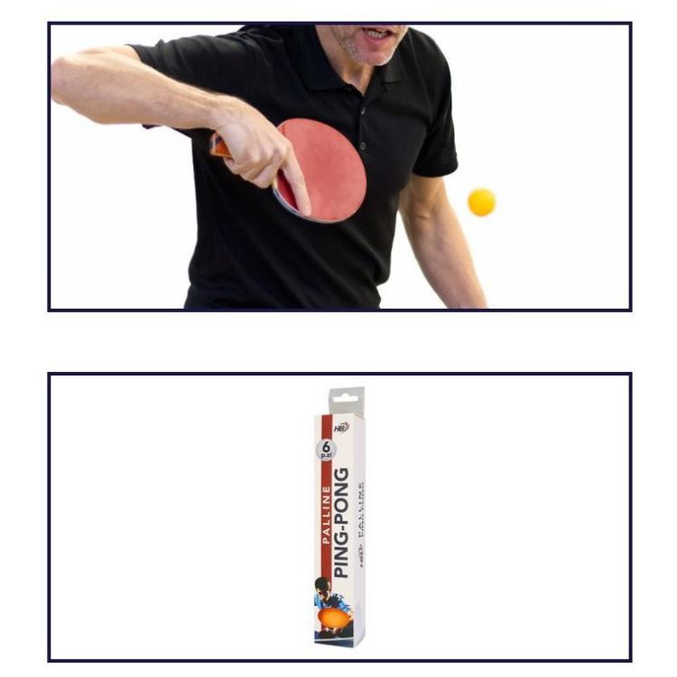 Hb 6Pz Palline Ping Pong Abs Palle Tennis Da Tavolo Sport Allenamento Arancione