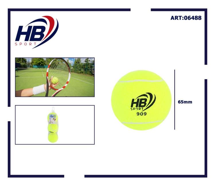 Set 3 Palline Da Tennis Gialle Palle Per Allenamento Racchetta Sport Racchettoni