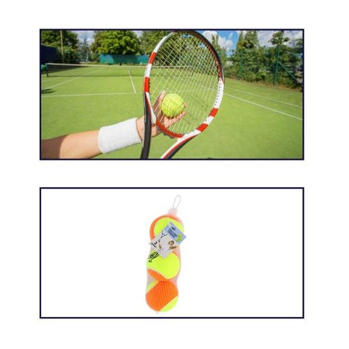 Set 3 Palline Da Tennis Arancione Palle Allenamento Racchetta Sport Racchettoni