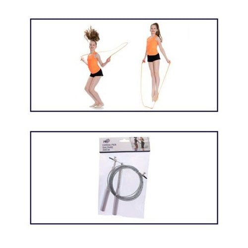 CORDA SALTO PER SALTARE PRO ACCIAIO CARDIO MMA CROSSFIT BOXING FITNESS SILVER