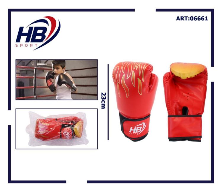 Hb Guantoni Da Boxe Coppia Guanti Pugilato Bambini Per Allenamento Sacco Rossi