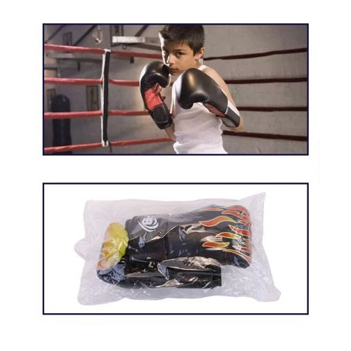 HB GUANTONI DA BOXE COPPIA GUANTI PUGILATO BAMBINI PER ALLENAMENTO SACCO NERI