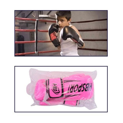 Hb Guantoni Da Boxe Coppia Guanti Pugilato Bambini Per Allenamento Sacco Rosa