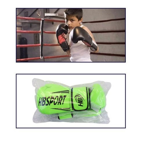 Hb Guantoni Da Boxe Coppia Guanti Pugilato Bambini Per Allenamento Sacco Verde