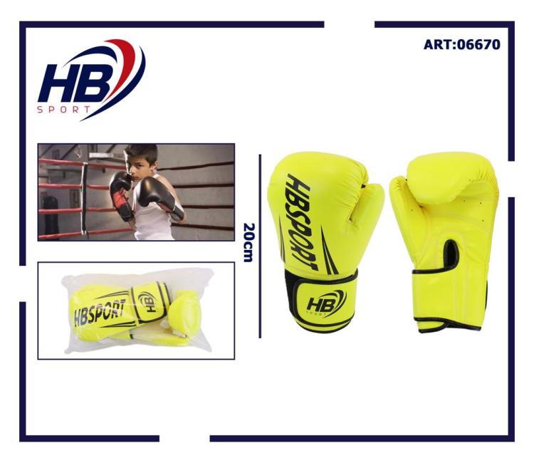 Hb Guantoni Da Boxe Coppia Guanti Pugilato Bambini Per Allenamento Sacco Gialli