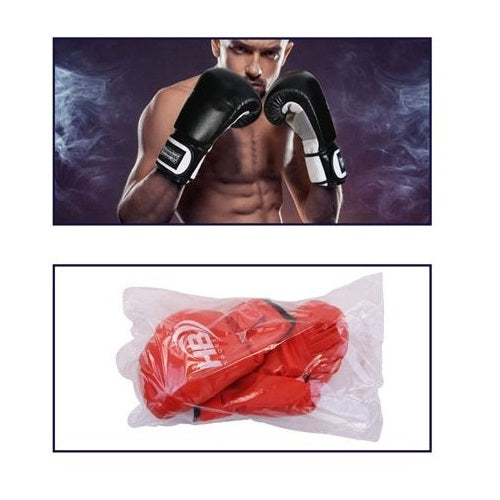 Hb Guantoni Da Boxe Coppia Guanti Pugilato Uomo Per Allenamento Con Sacco Rossi