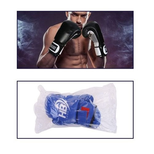 Hb Guantoni Da Boxe Coppia Guanti Pugilato Uomo Per Allenamento Con Sacco Blu