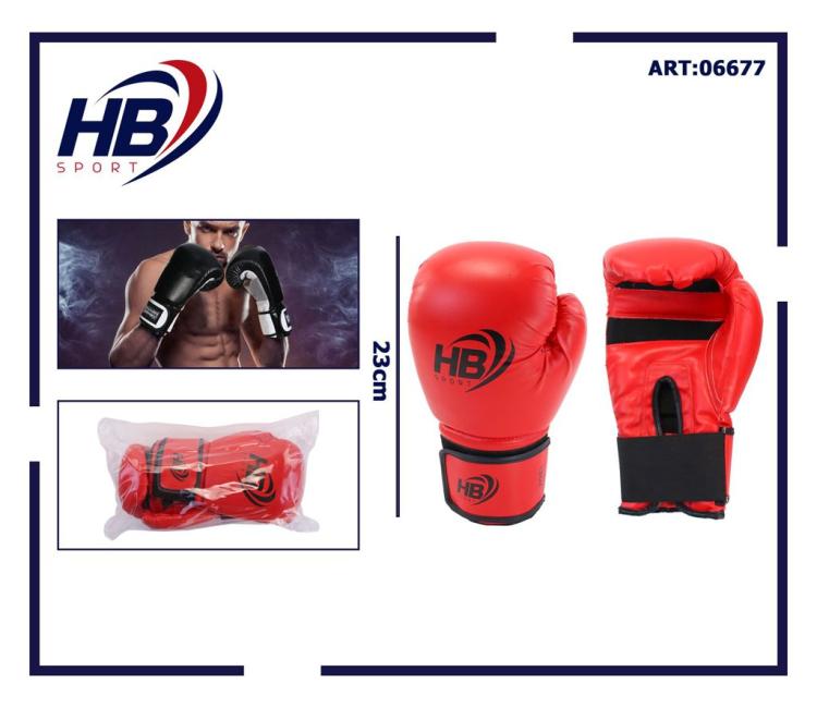 Hb Guantoni Da Boxe Coppia Guanti Pugilato Uomo Per Gara Allenamento Sacco Rosso