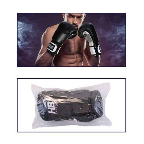 Hb Guantoni Da Boxe Coppia Guanti Pugilato Uomo Per Allenamento Sacco Gara Nero