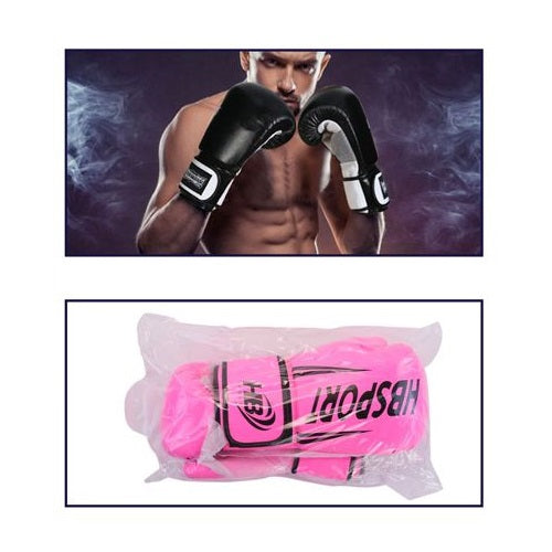 Hb Guantoni Da Boxe Coppia Guanti Pugilato Uomo Per Allenamento Sacco Gara Rosa