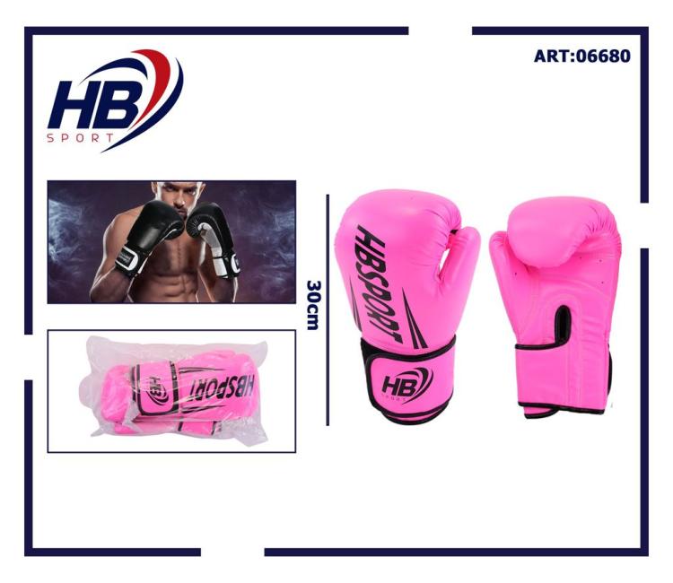 Hb Guantoni Da Boxe Coppia Guanti Pugilato Uomo Per Allenamento Sacco Gara Rosa