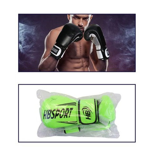 Hb Guantoni Da Boxe Coppia Guanti Pugilato Uomo Per Allenamento Sacco Gara Verde