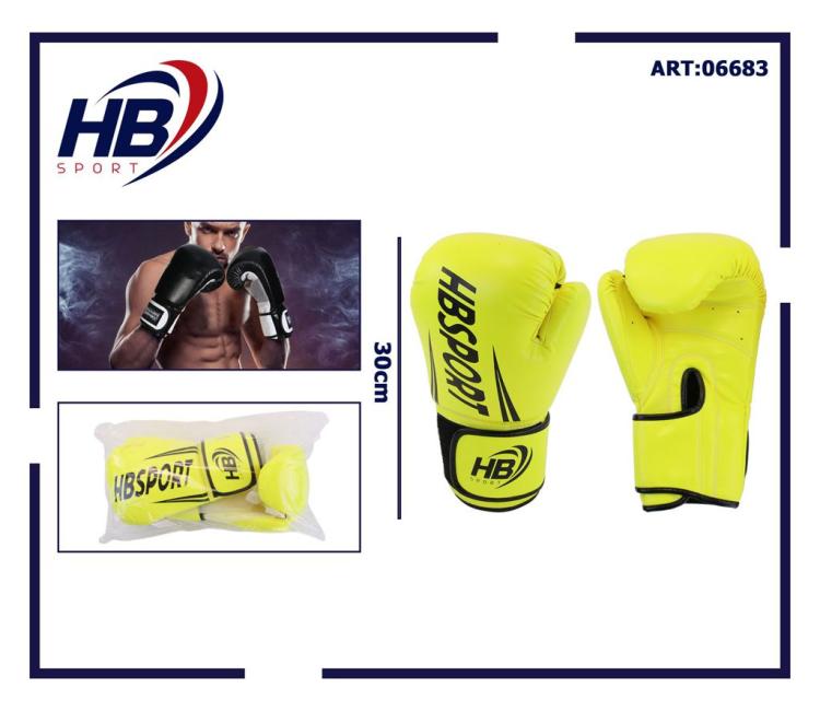 Hb Guantoni Da Boxe Coppia Guanti Pugilato Uomo Per Allenamento Con Sacco Giallo