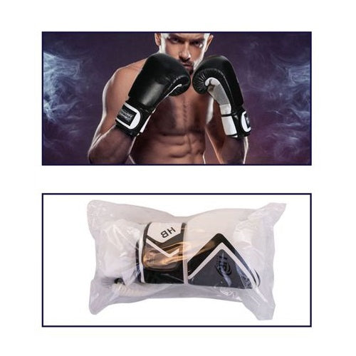 Hb Guantoni Da Boxe Coppia Guanti Pugilato Uomo Allenamento Sacco Gara Bianco