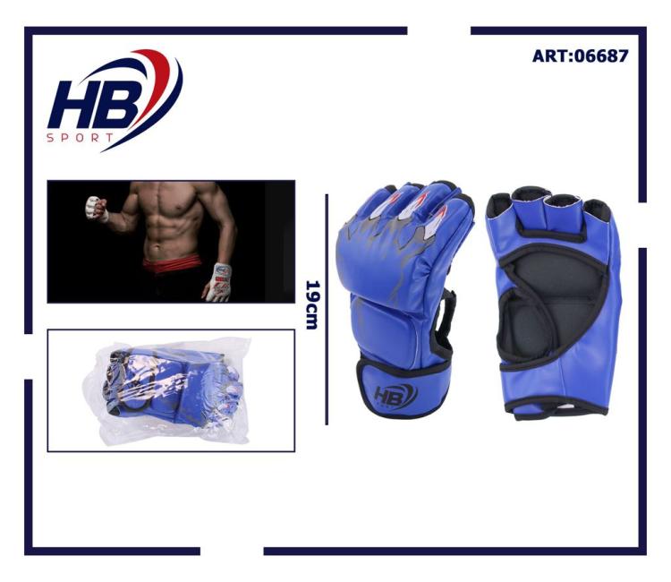 Guanti A Mezzo Dito Guantoni Da Combattimento/Allenamento Mma Thai Ufc | Blu