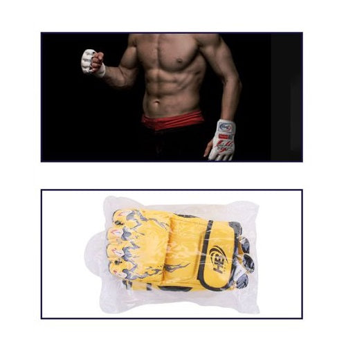 Guanti A Mezzo Dito Guantoni Da Combattimento/Allenamento Mma Thai Ufc | Giallo
