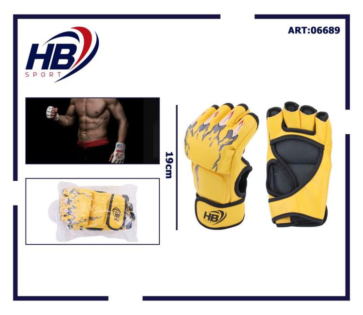 Guanti A Mezzo Dito Guantoni Da Combattimento/Allenamento Mma Thai Ufc | Giallo