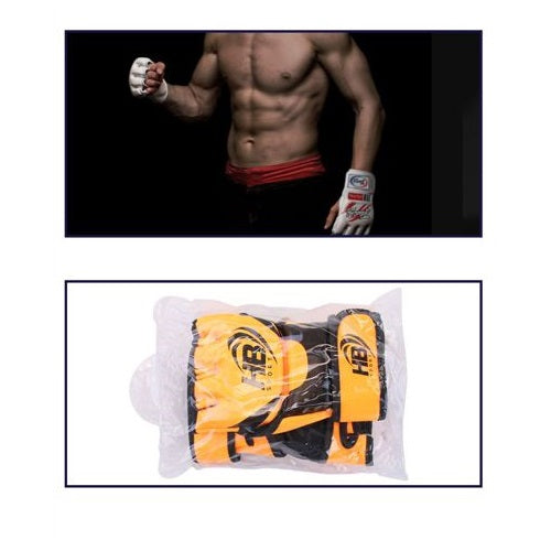 Guantoni Mma Guanti A Mezzo Dito Da Combattimento/Allenamento Thai Ufc Arancio