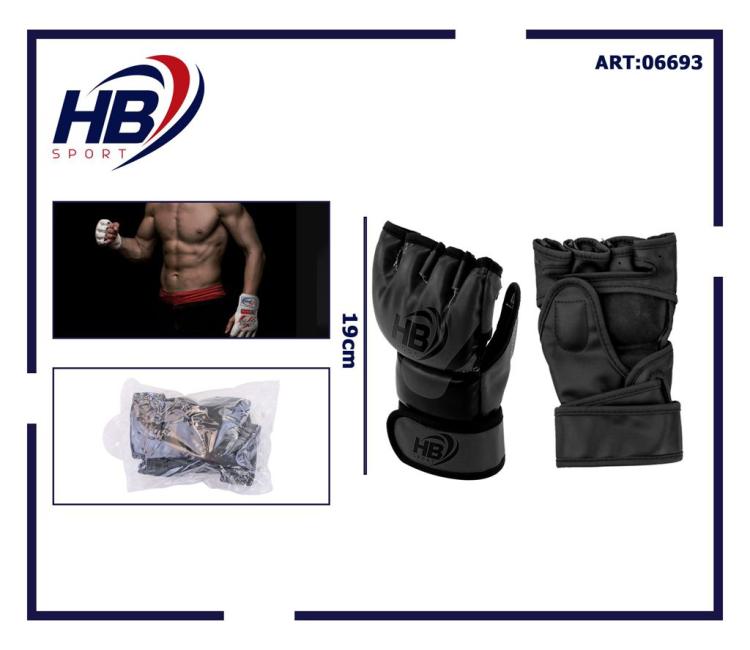 Guantoni Mma Guanti A Mezzo Dito Da Combattimento/Allenamento Thai Ufc | Nero