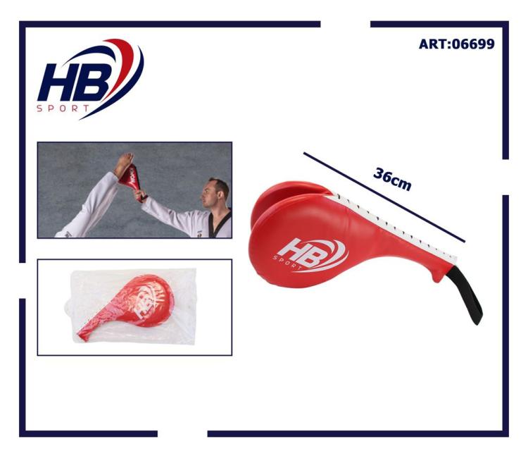 Hb Colpitore Doppio Paracolpi Taekwondo Karate Arti Marziali Kick Boxing Rosso