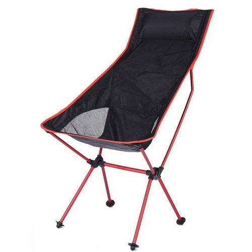 Sedia Pieghevole Campeggio Borsa Portatile Spiaggia Pesca Caccia Esterno (Rossa)
