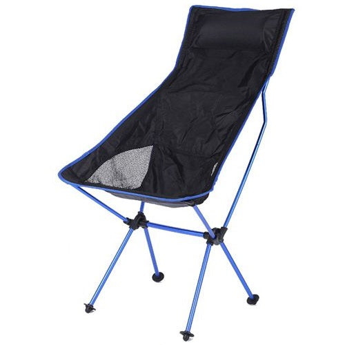 Sedia Pieghevole Campeggio + Borsa Portatile Spiaggia Pesca Caccia Esterno (Blu)