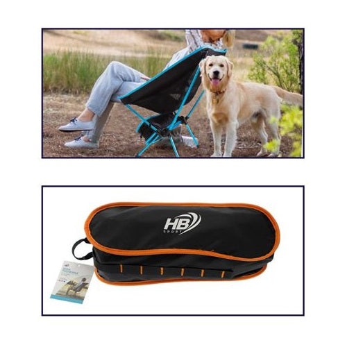 Sedia Pieghevole Campeggio Borsa Portatile Spiaggia Pesca Caccia Esterno Orange