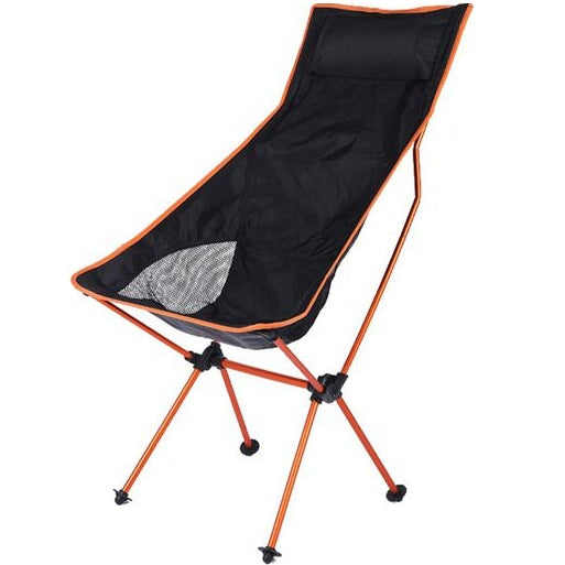 Sedia Pieghevole Campeggio Borsa Portatile Spiaggia Pesca Caccia Esterno Orange