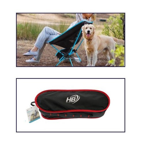 Sedia Pieghevole Campeggio + Borsa Portatile Spiaggia Pesca Caccia Esterno Rossa