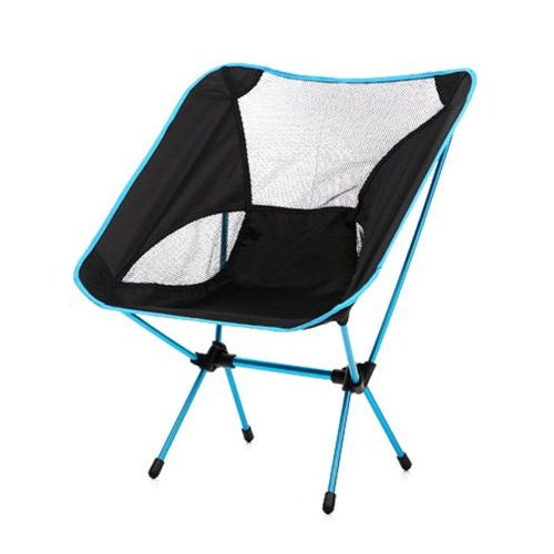 Sedia Pieghevole Campeggio Borsa Portatile Spiaggia Pesca Caccia Esterno Celeste