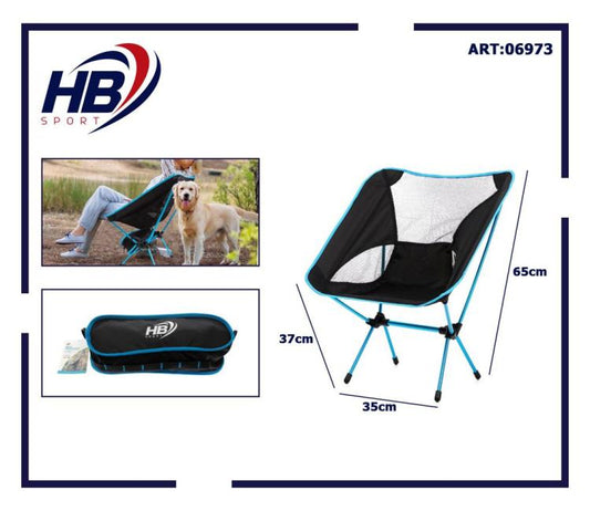 Sedia Pieghevole Campeggio Borsa Portatile Spiaggia Pesca Caccia Esterno Celeste