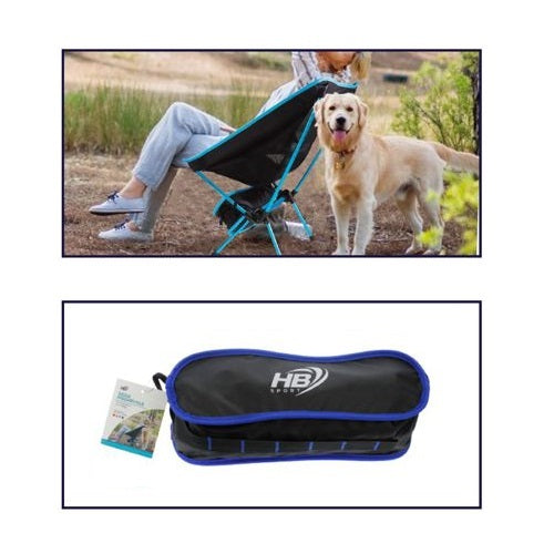 Sedia Pieghevole Da Campeggio Borsa Portatile Spiaggia Pesca Caccia Esterno Blu