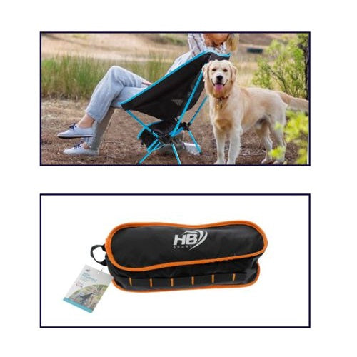 Sedia Pieghevole Campeggio Borsa Portatile Spiaggia Pesca Caccia Esterno Arancio