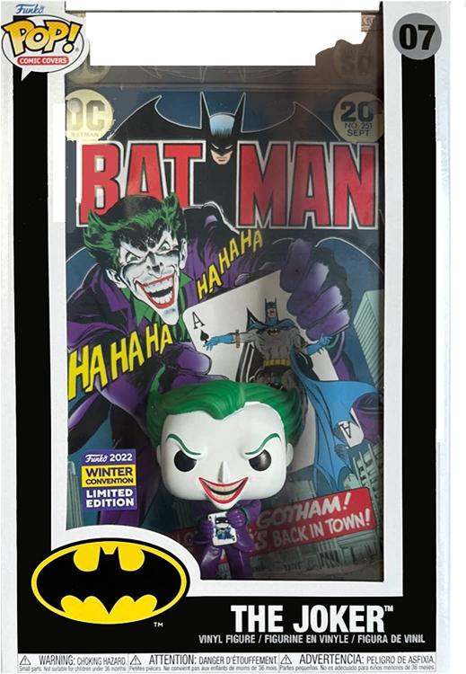 Funko Pop ! Comic Covers: Dc Comics (07) Joker (Exclusive) Figure Di Batman