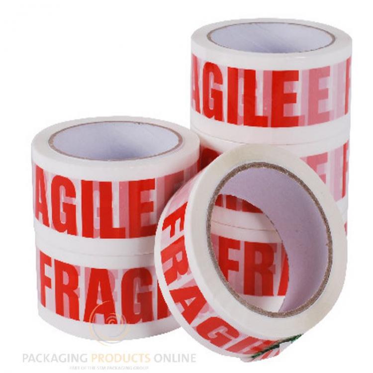 12 PZ NASTRO ADESIVO SCOTCH FRAGILE IMBALLAGGIO 50X66 PACCHI SPEDIZIONI SCATOLE