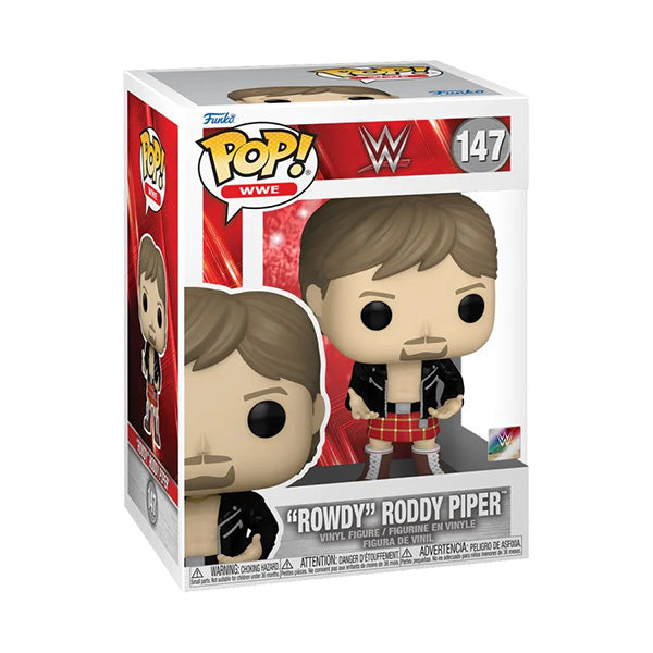 Funko Pop ! Wwe - (147) Rowdy Roddy Piper Lottatore Wrestling Vinyl Figure 9Cm