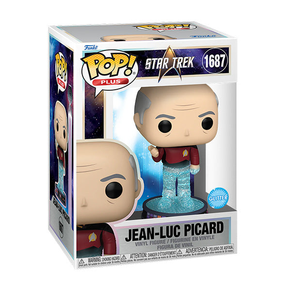 Funko Pop ! Plus Star Trek Transporter - (1687) Jean Luc Picard Figure Glitter