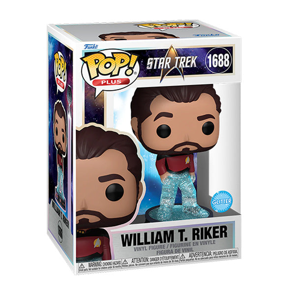 Funko Pop ! Plus Star Trek Transporter - (1688) William T. Riker Figure Glitter