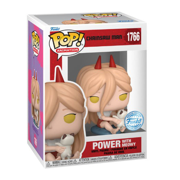 Funko Pop ! Animation - Chainsaw Man (1766) Power w/ Meowy Cat EXM 9cm